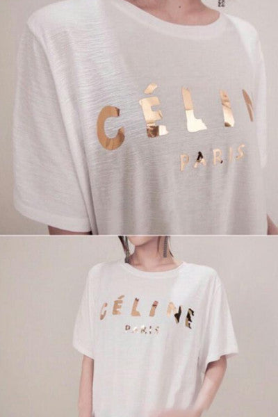 Gold Letter T shirts