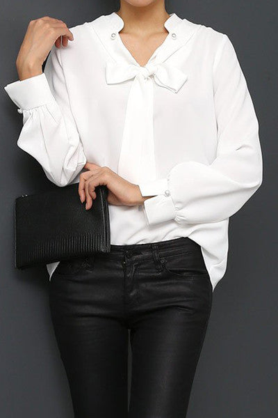 Pearl Ribbon Blouse