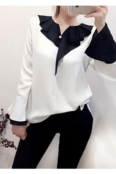 Unbalance Frill Blouse