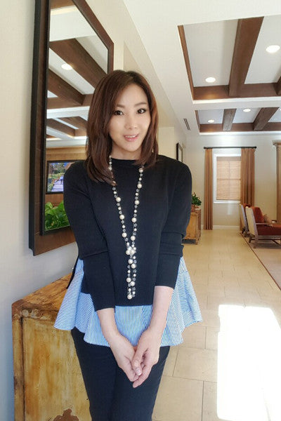 Knit Sweater + Sleeveless Pleated Top